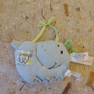 NWT Tooth Fairy Pillow Plush Hippo for Kids Hanging Stuffed Animal